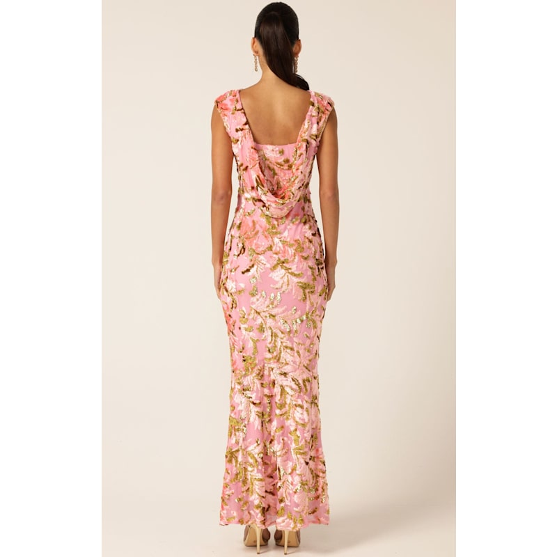 chinese dress ladies Baltic Born Womens Muse Sequin Maxi Dress | Rose Gold
