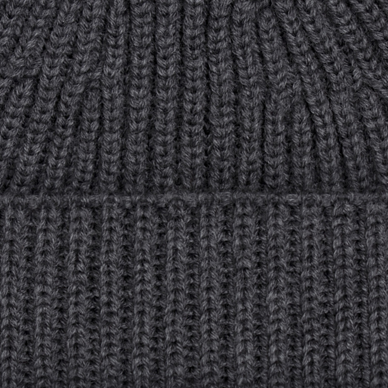 Thumbnail of Heavyweight Extra Fine Merino Craster Fisherman Beanie - Charcoal image