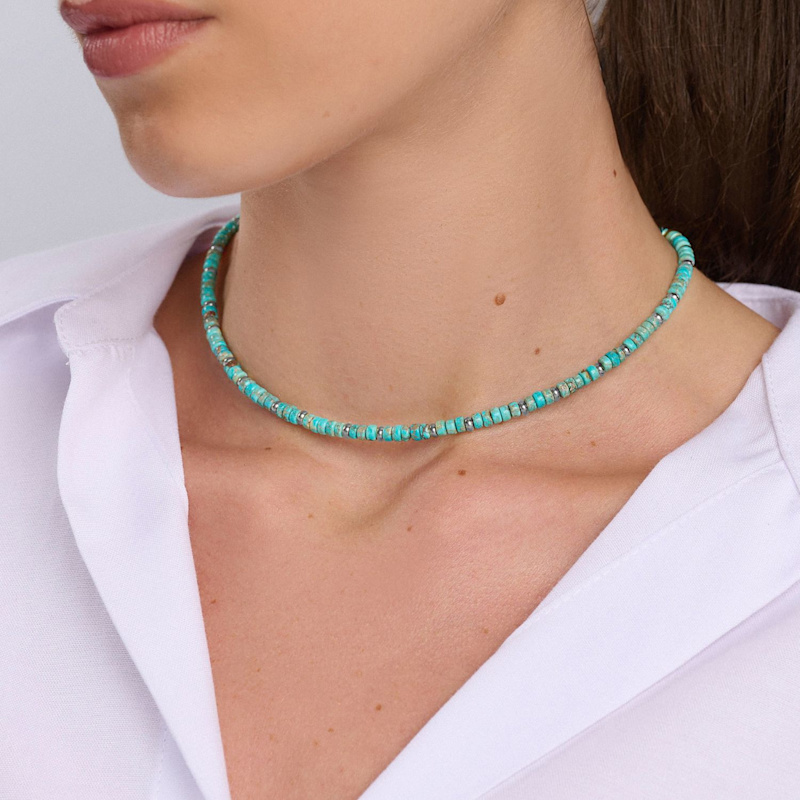 Thumbnail of Heishi Turquoise Choker With Silver image