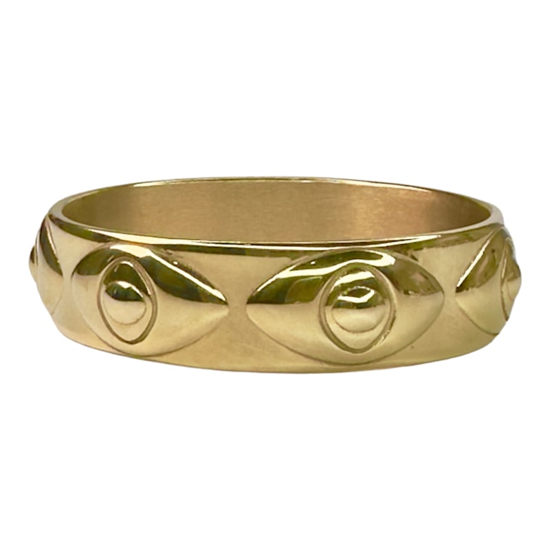 Thumbnail of Athena Evil Eye Bangle Yellow Gold image