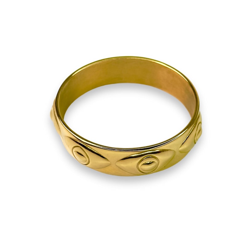 Thumbnail of Athena Evil Eye Bangle Yellow Gold image