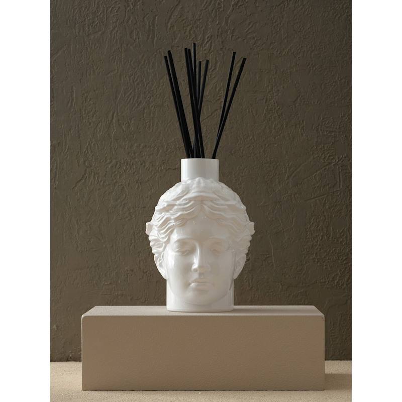 Thumbnail of Helen Diffuser – Sculptural Head In Glossy White Ceramic Create Description image