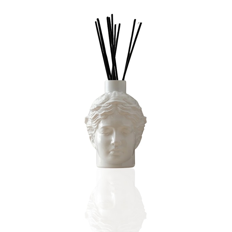 Thumbnail of Helen Diffuser – Sculptural Head In Glossy White Ceramic Create Description image
