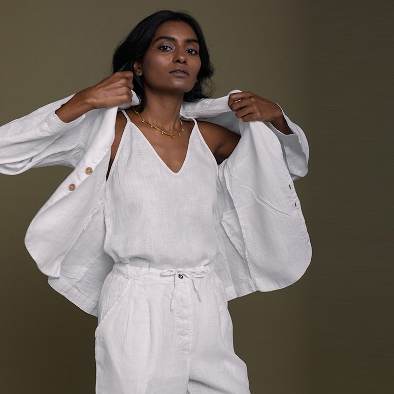 Thumbnail of Hemp Three Piece Set In White image