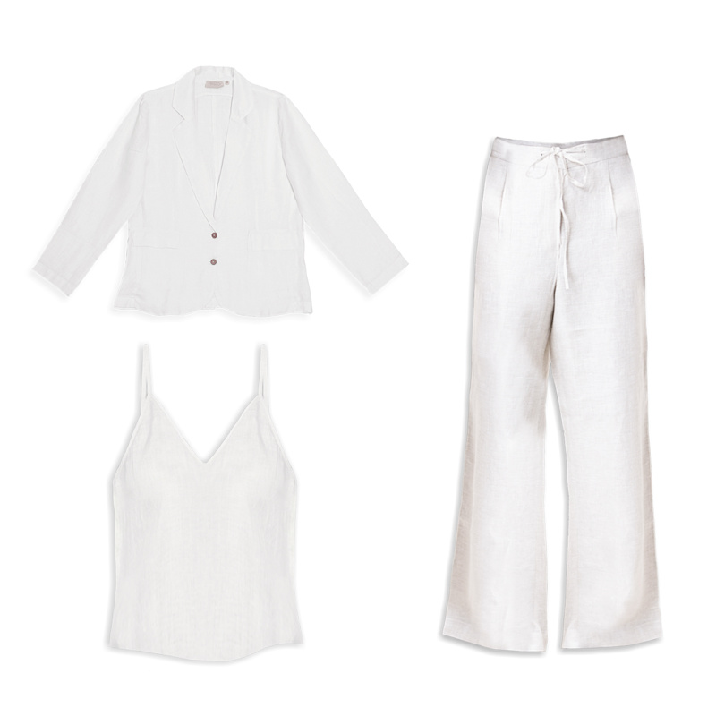 Thumbnail of Hemp Three Piece Set In White image