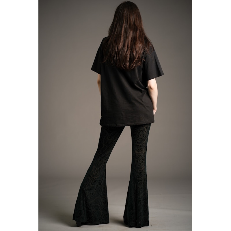Thumbnail of Hendrix Teal Devore Velvet Flares image