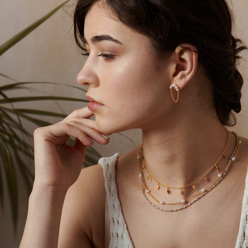 Thumbnail of Hennu Freshwater Pearls Gold Vermeil Necklace image