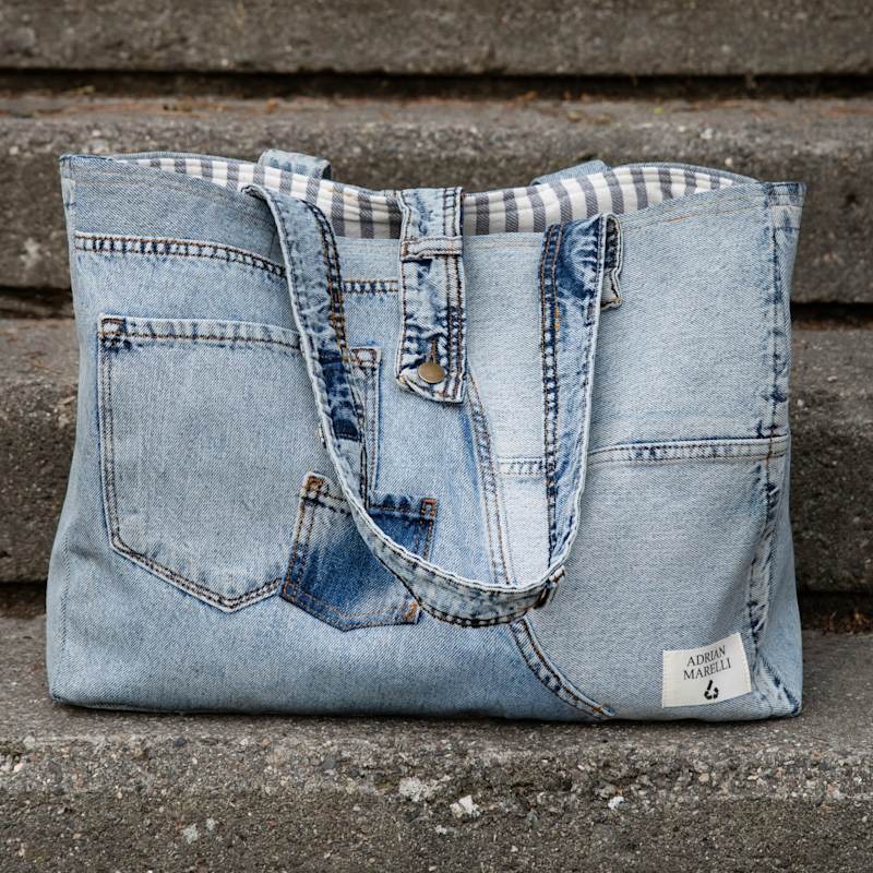 Thumbnail of Heritage Denim Tote Upcycled Snow White image