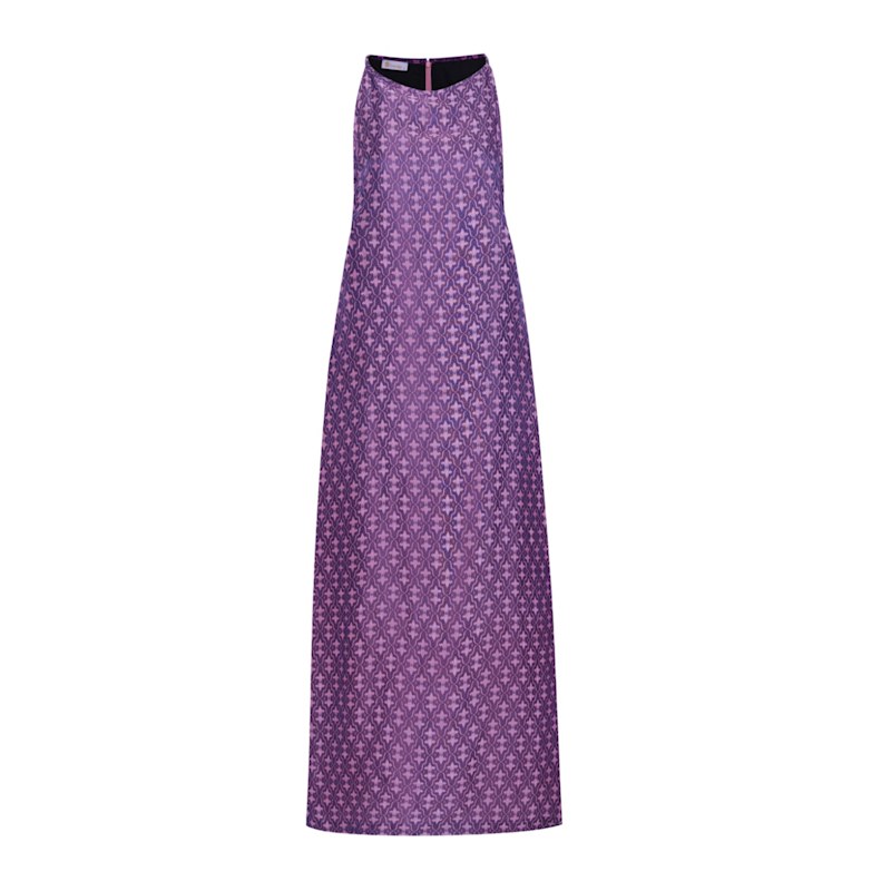 Aurora Mulberry Plum- Traditionally Woven Silk Maxi Dress | Silk and Bears  | Wolf & Badger