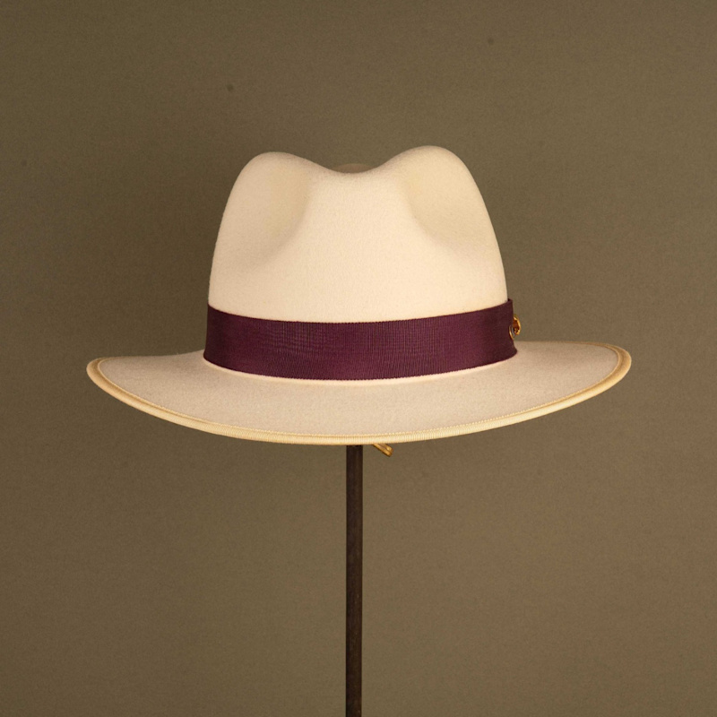 Thumbnail of Herra Seashell White Fedora Hat image