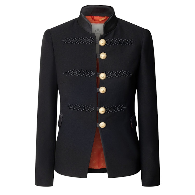 Thumbnail of Black Short Fitted Embroidered Blazer Renata 01 image