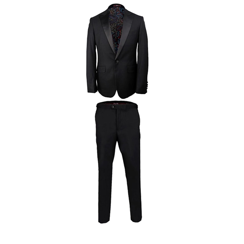 white christmas dresses Alessandro Vitello by Renoir Classic Fit Tuxedo Peak Lapel Full Dress Suit 201-1FD 42l main image 1