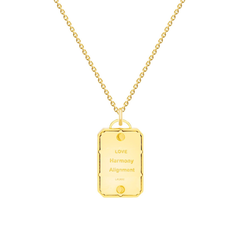 Thumbnail of Goldplated "The Lovers" Tarot Card Necklace image