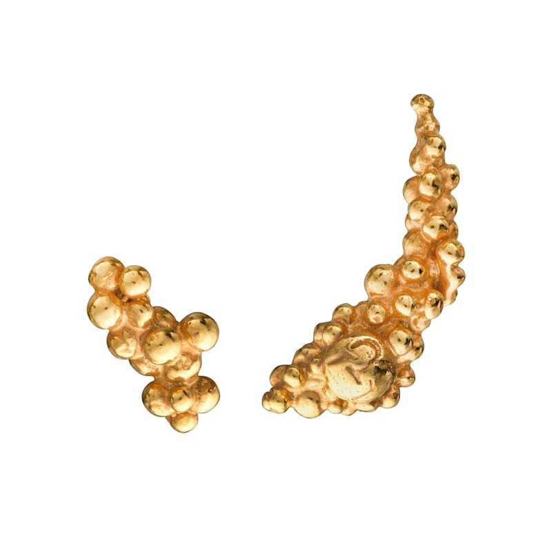 Thumbnail of Céleste Deux Asymmetrical Stud Earrings Gold image