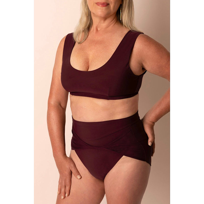 The Scoop Swim Bra - Bordo | Serotone Swim | Wolf & Badger