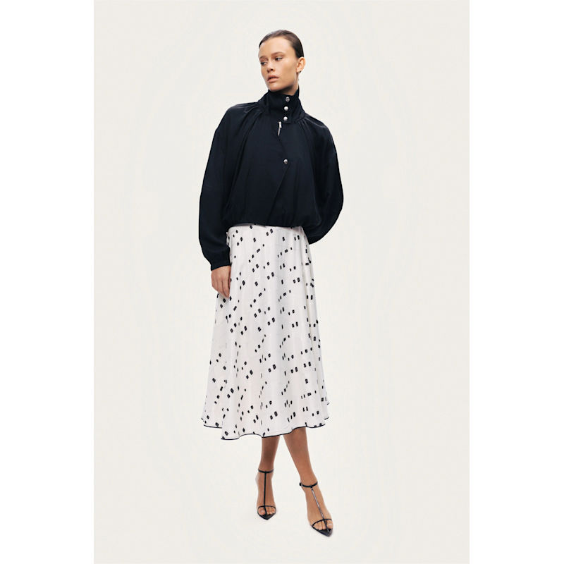 High-Neck Gathered Jacket | NOCTURNE | Wolf & Badger