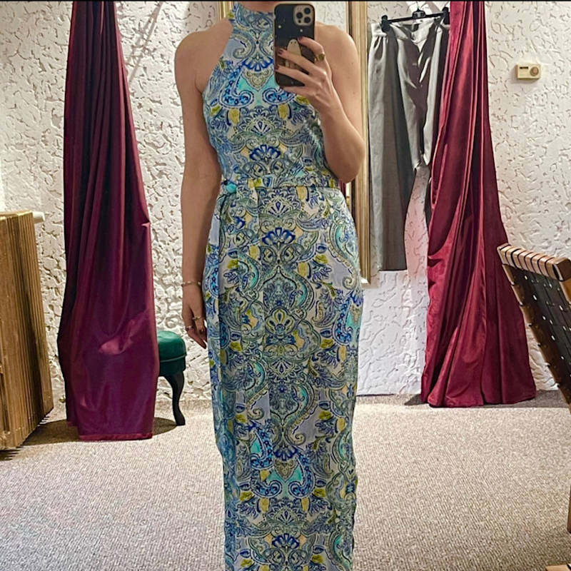Thumbnail of High-Neck Stretch Jersey Nolita Maxi Dress image