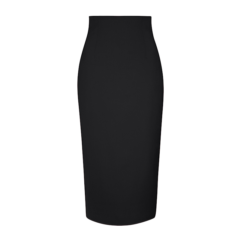 Thumbnail of High-Waist Pencil Midi Skirt - Black image