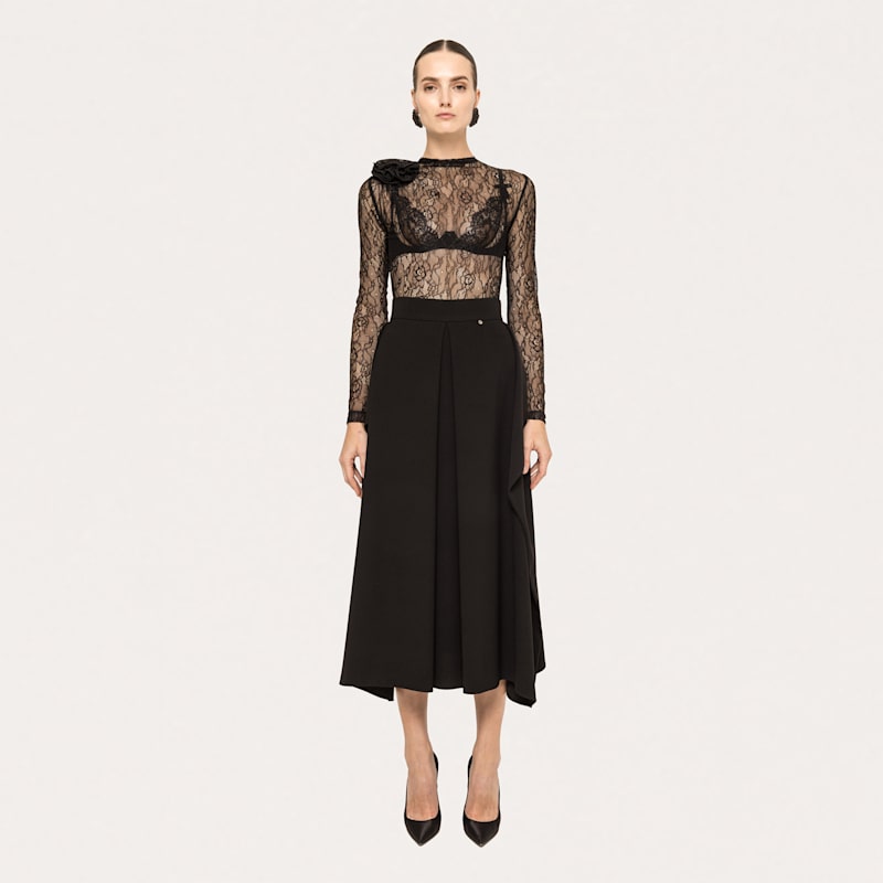 Thumbnail of High-Waisted Midi Skirt image