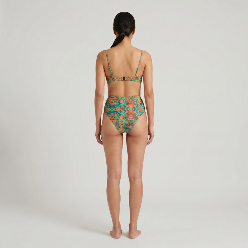 Thumbnail of High-Waisted Snakes Printm Zina Bikini Set image