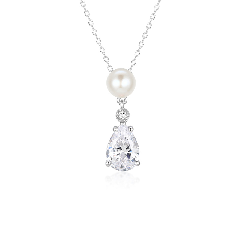 Thumbnail of Highgrove Silver Crystal & Pearl Necklace image