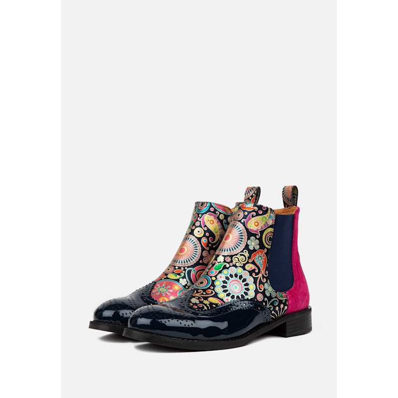 Thumbnail of Mamacita - Navy & Pink - Womens Ankle Boots image