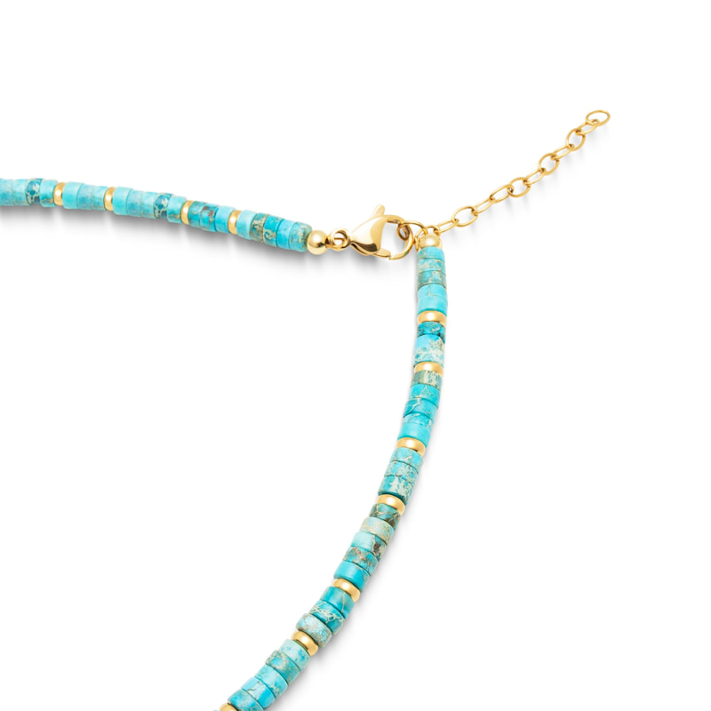 Thumbnail of Heishi Turquoise Choker With Gold image