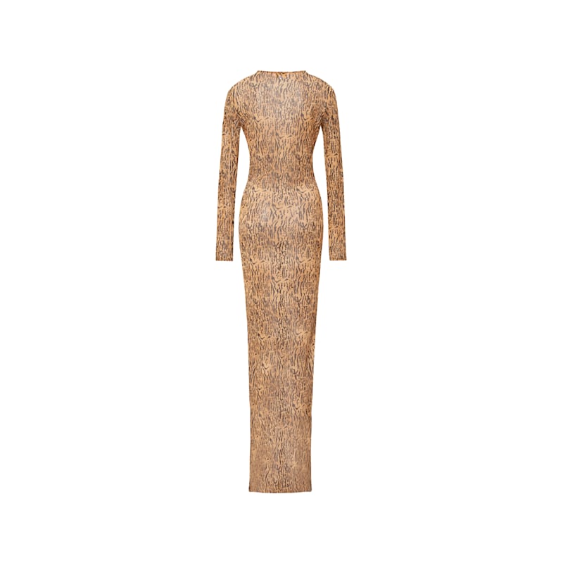 Thumbnail of Long Holly Dress – Leopard Brown image
