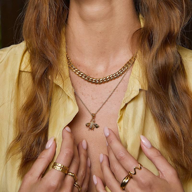 Thumbnail of Honey Bee Gold Necklace image