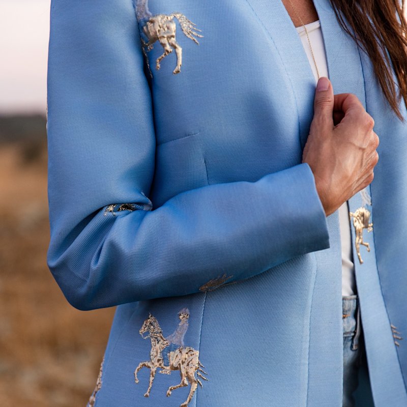 Thumbnail of Horse Baby Blue Kaftan image