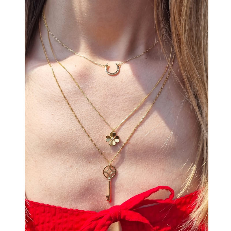 Thumbnail of Lucky Horseshoe Necklace - Gold image