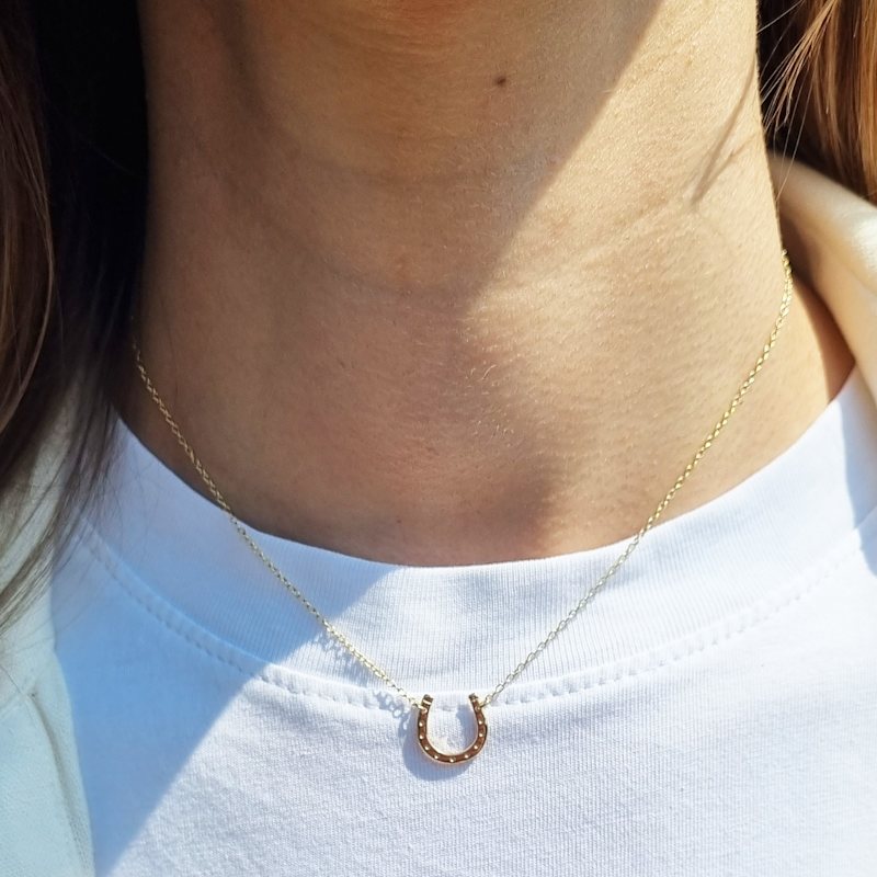 Thumbnail of Lucky Horseshoe Necklace - Silver image
