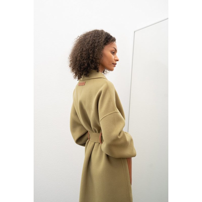 Thumbnail of Hourglass Cashmere Belted Coat - Hojicha image