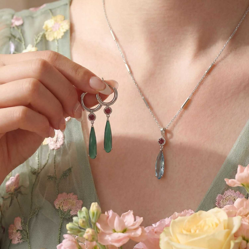 Thumbnail of Howl’S Moving Castle Earrings White Gold Vermeil image