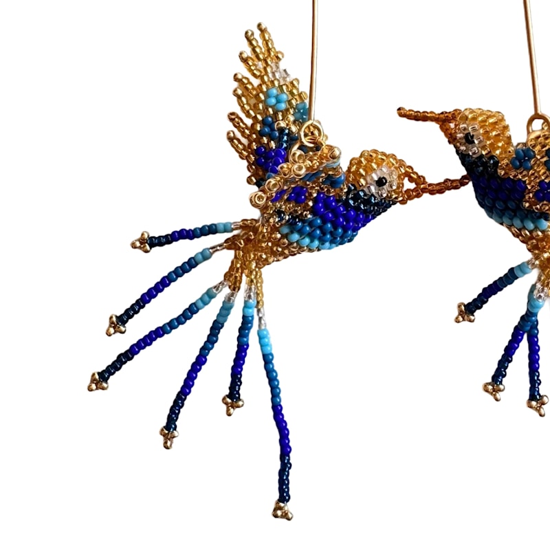 Thumbnail of Hummingbird Earrings, Blue image