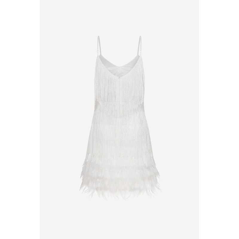 Thumbnail of Hundred Watt Tassel Dress In White image
