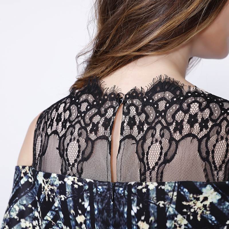 Kaleidoscope Print & Lace-On-Top Dress | Smart and Joy | Wolf & Badger