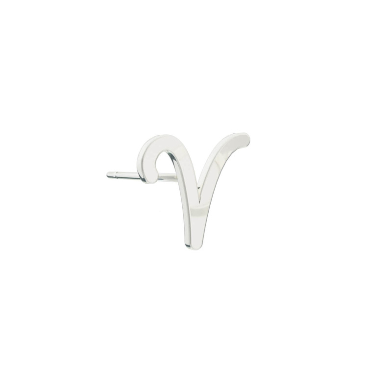 Thumbnail of Alphabet Stud Earring - Silver image