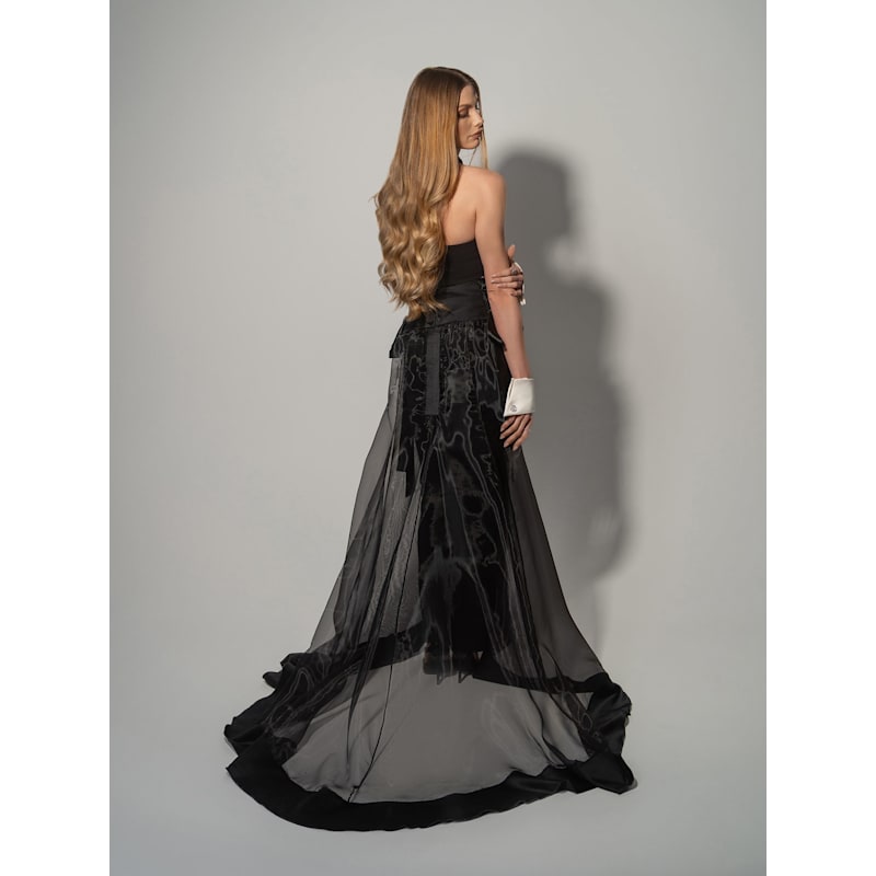 Thumbnail of Hypnotic Glow Sheer Organza Overskirt, Black image