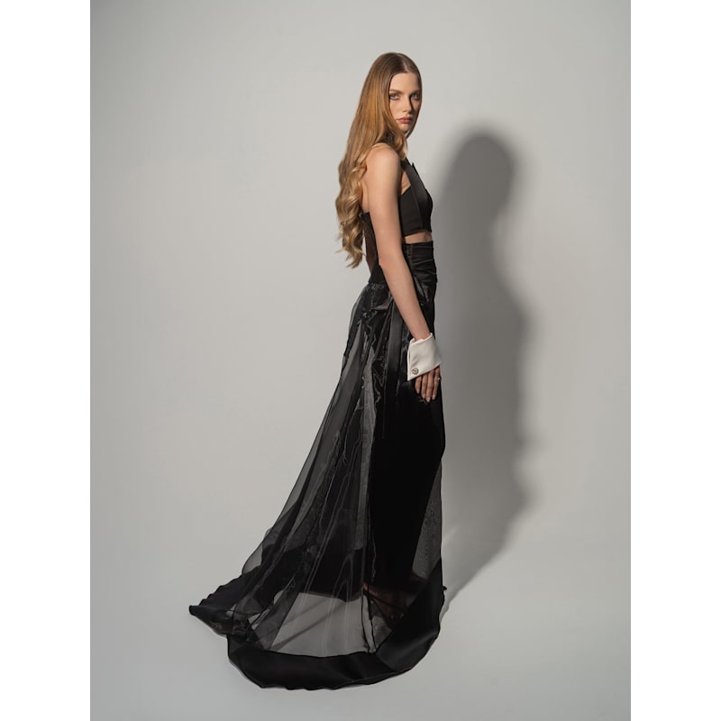 Thumbnail of Hypnotic Glow Sheer Organza Overskirt, Black image