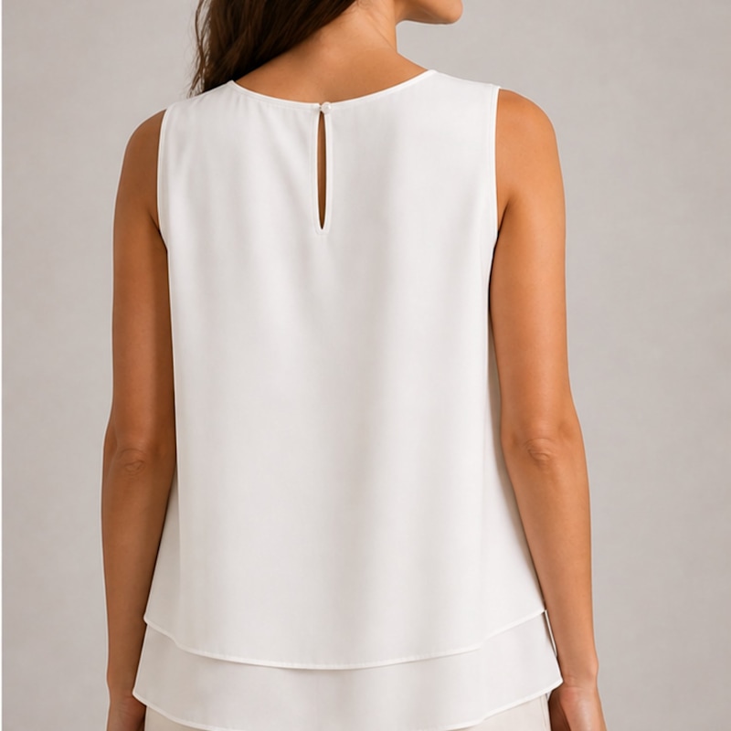 Thumbnail of İVory Layered Sleeveless Blouse image