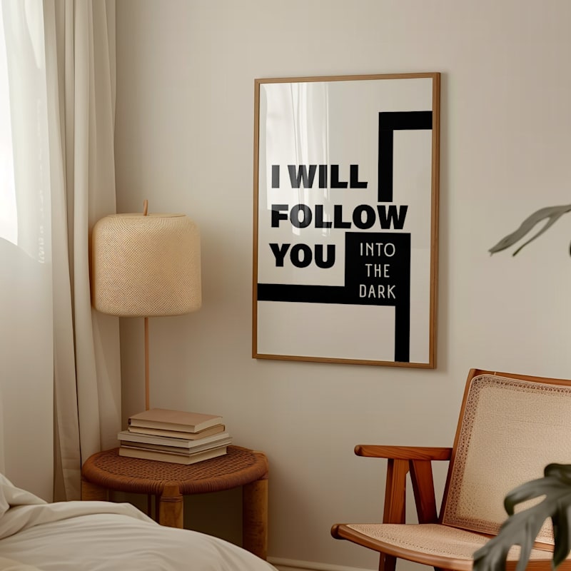 Thumbnail of I Will Follow You Into The Dark Retro Music GicléE Art Print image