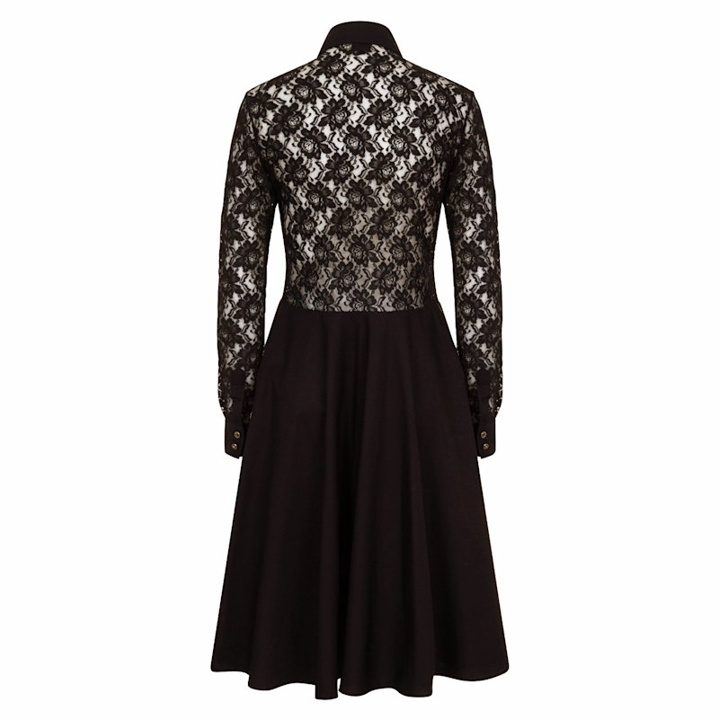 Thumbnail of Black Lace Midi Dress image
