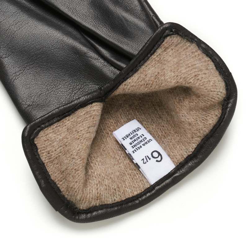 Thumbnail of Intrecciato- Women's Woven Leather Gloves In Black image