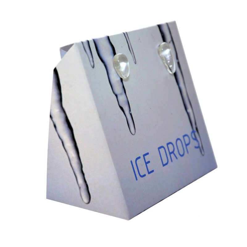 Thumbnail of Ice Drops - Tiny Clear Glass Earrings image