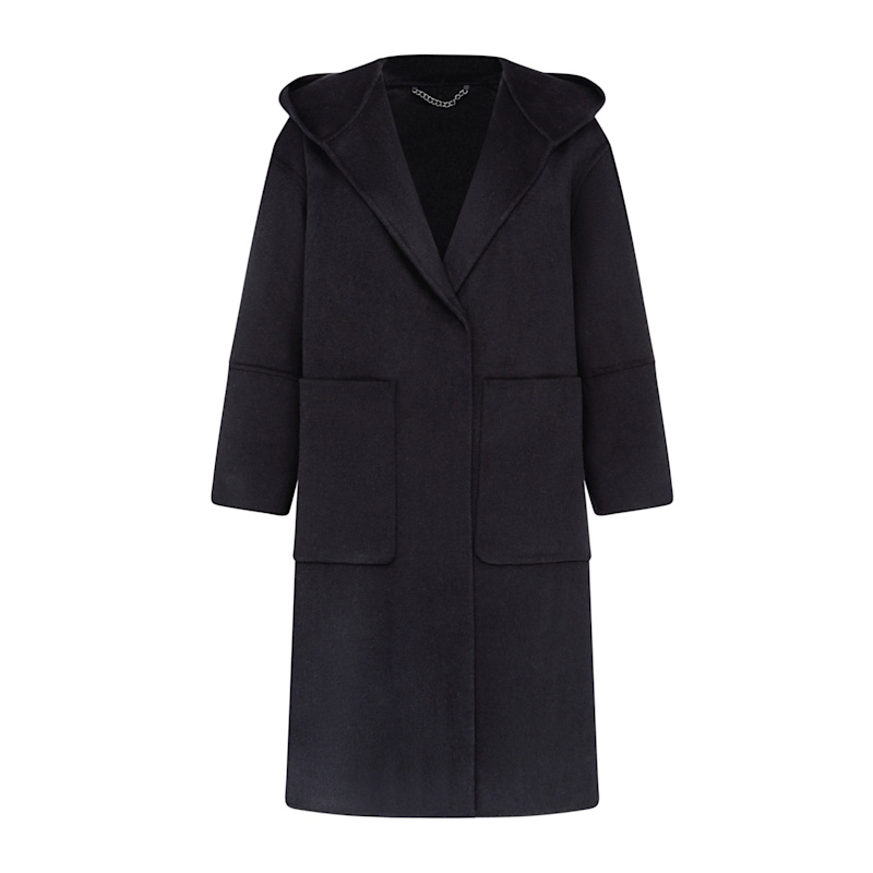 Walk This Way Wool Blend Oversized Coat - Black | Belle & Bloom