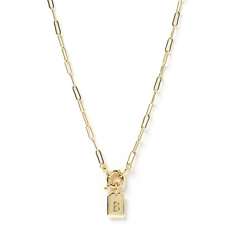 Thumbnail of Letter Gold Tag Necklace image