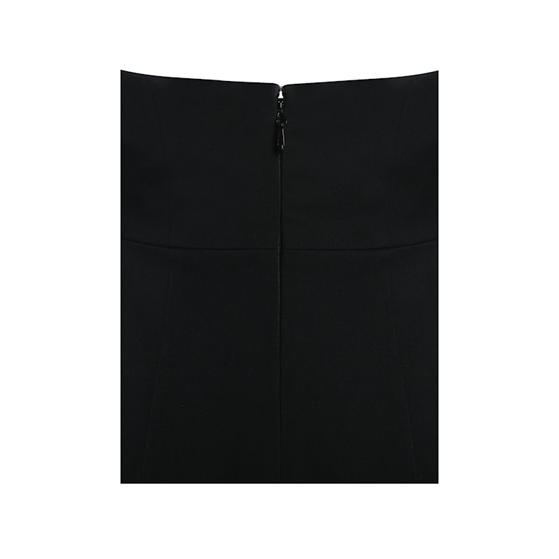 Ignacia Office Casual Black & White Halter Mini A-Line Dress | Miss Circle  New York | Wolf & Badger