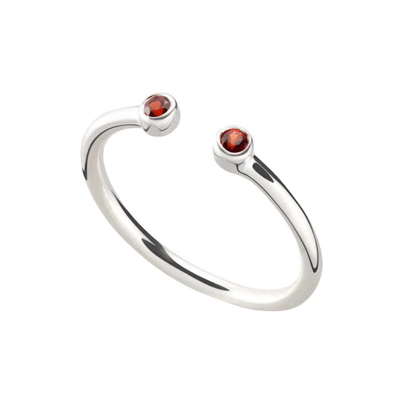 Thumbnail of January Birthstone Open Style Ring - Garnet image