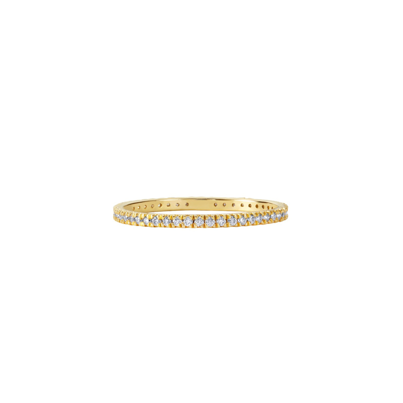 Thumbnail of Illuminess™ Premium Gold Vermeil French Pavé Sparkle Stacking Ring image